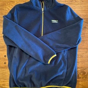 LL Bean Fleece and Sherpa Quarter Zip, Size L